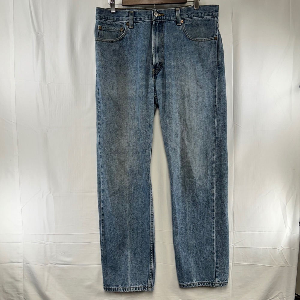 Levi's 505 Regular Fit Jeans Mens 36x32 Blue Straight Leg Denim Pants